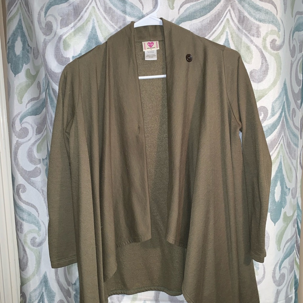Olive green cardigan
